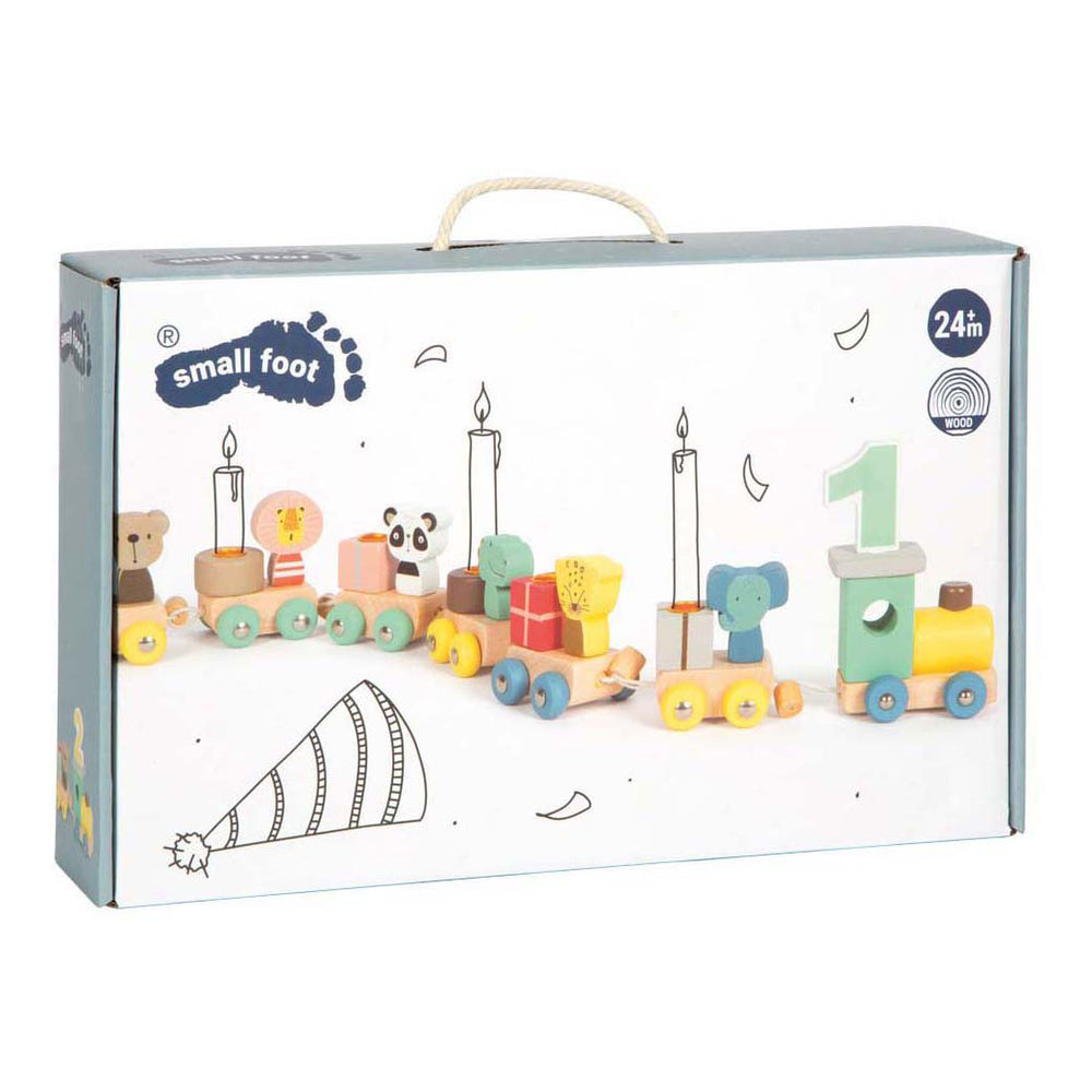 Small foot - houten verjaardagstrein met dieren