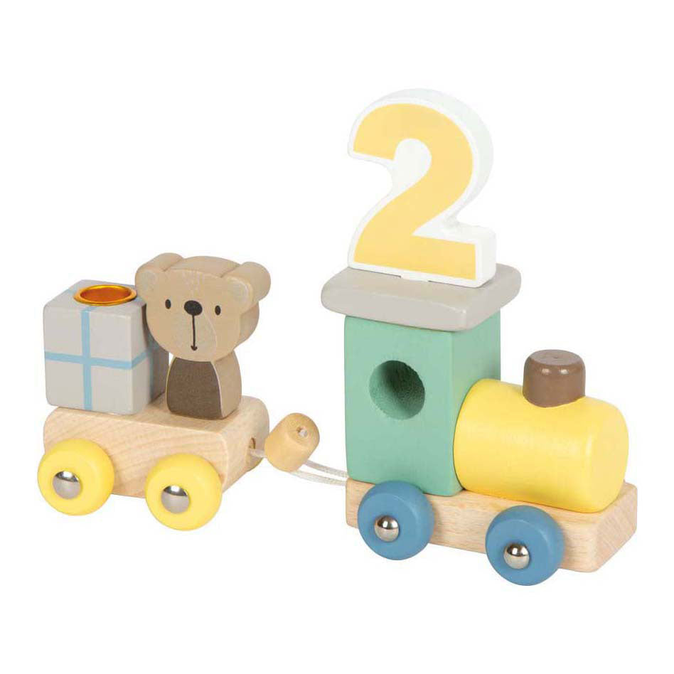 Small foot - houten verjaardagstrein met dieren