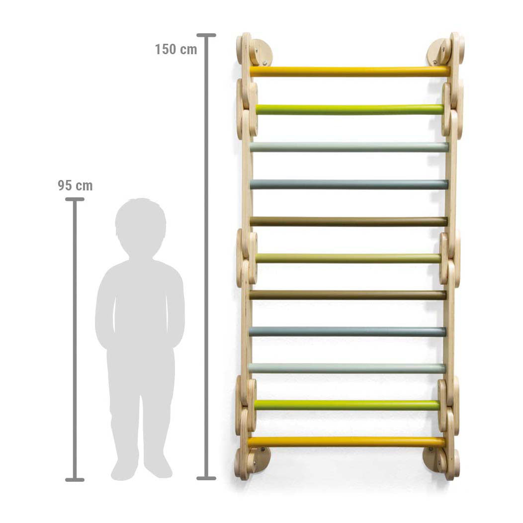 Small foot - houten klimrek 2in1 driehoek en wandrek avontuur