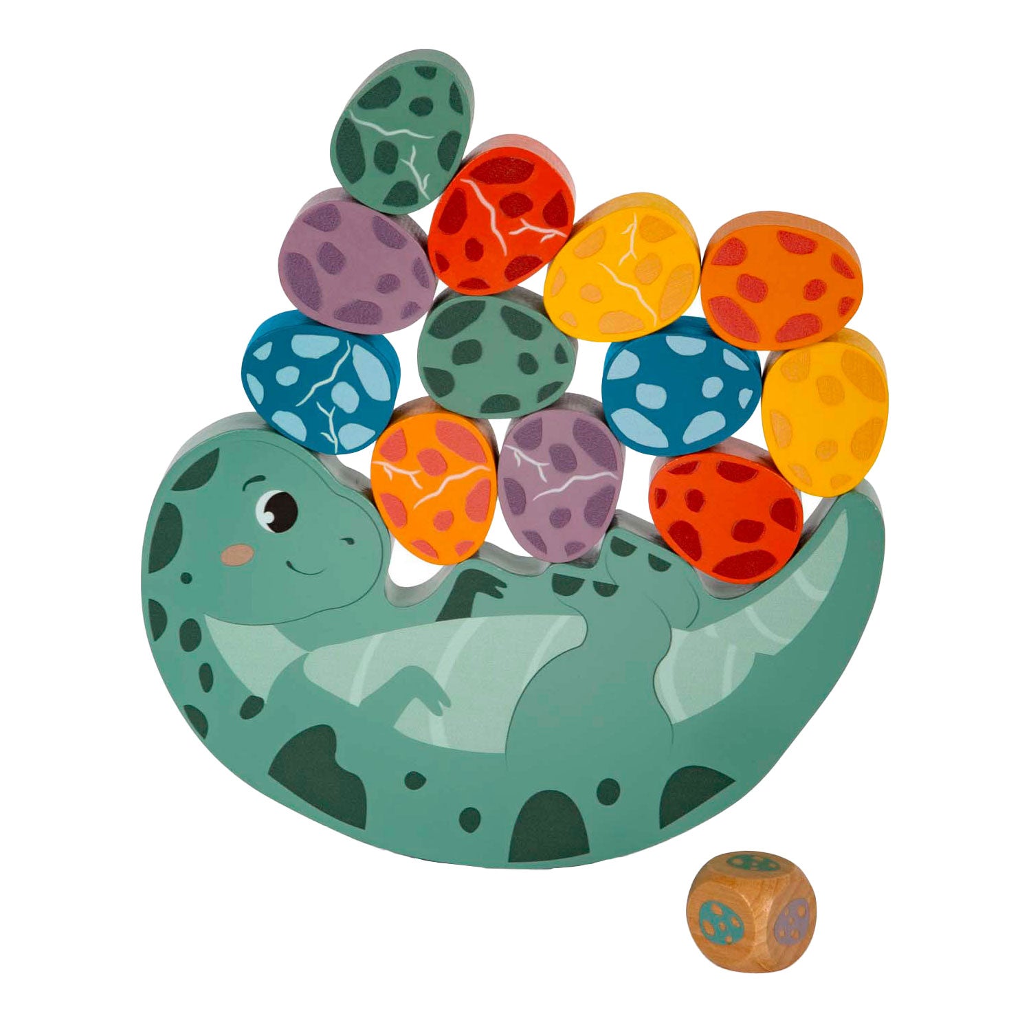 Kleine voet - Houten balansspel dino, 14dlg.