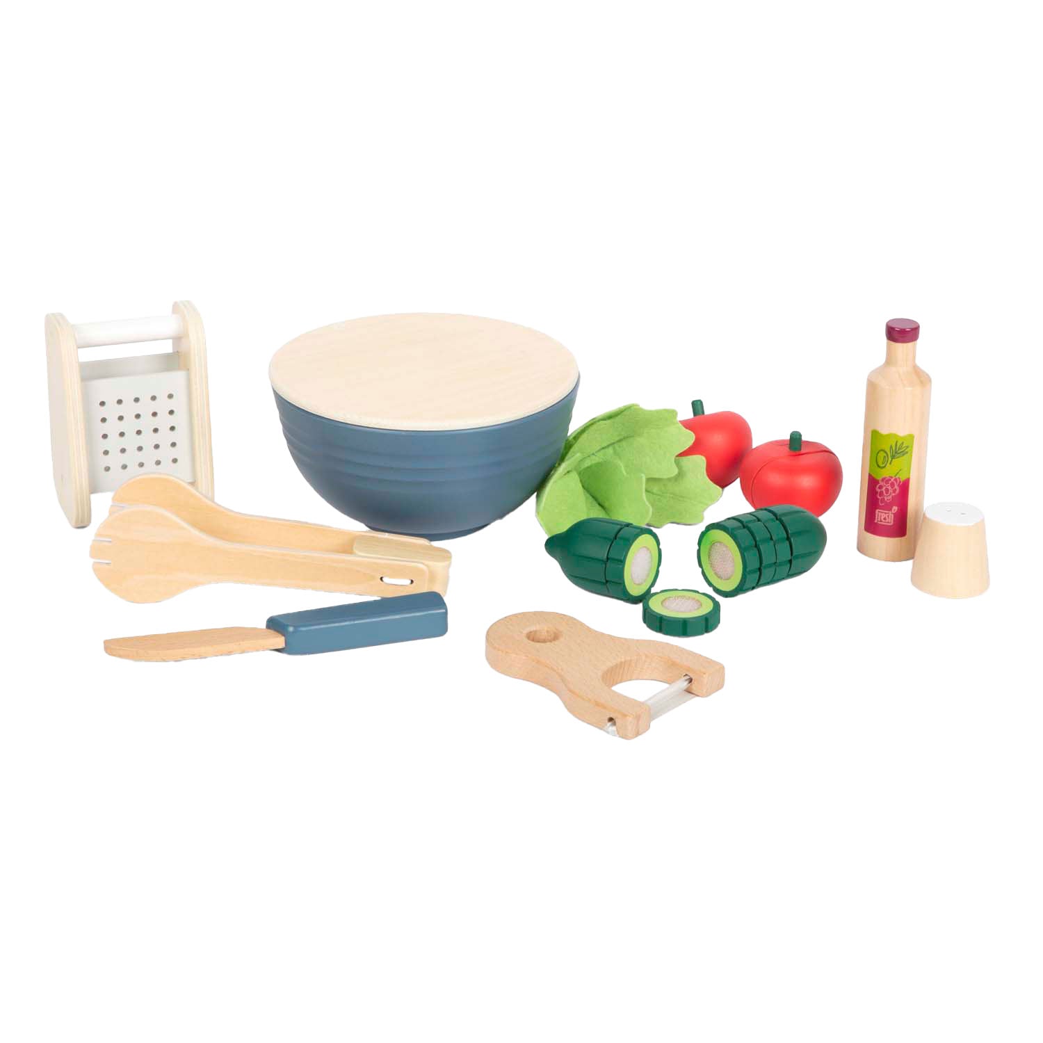 Small foot - houten speelgoed eten salade speelset, 11dlg.