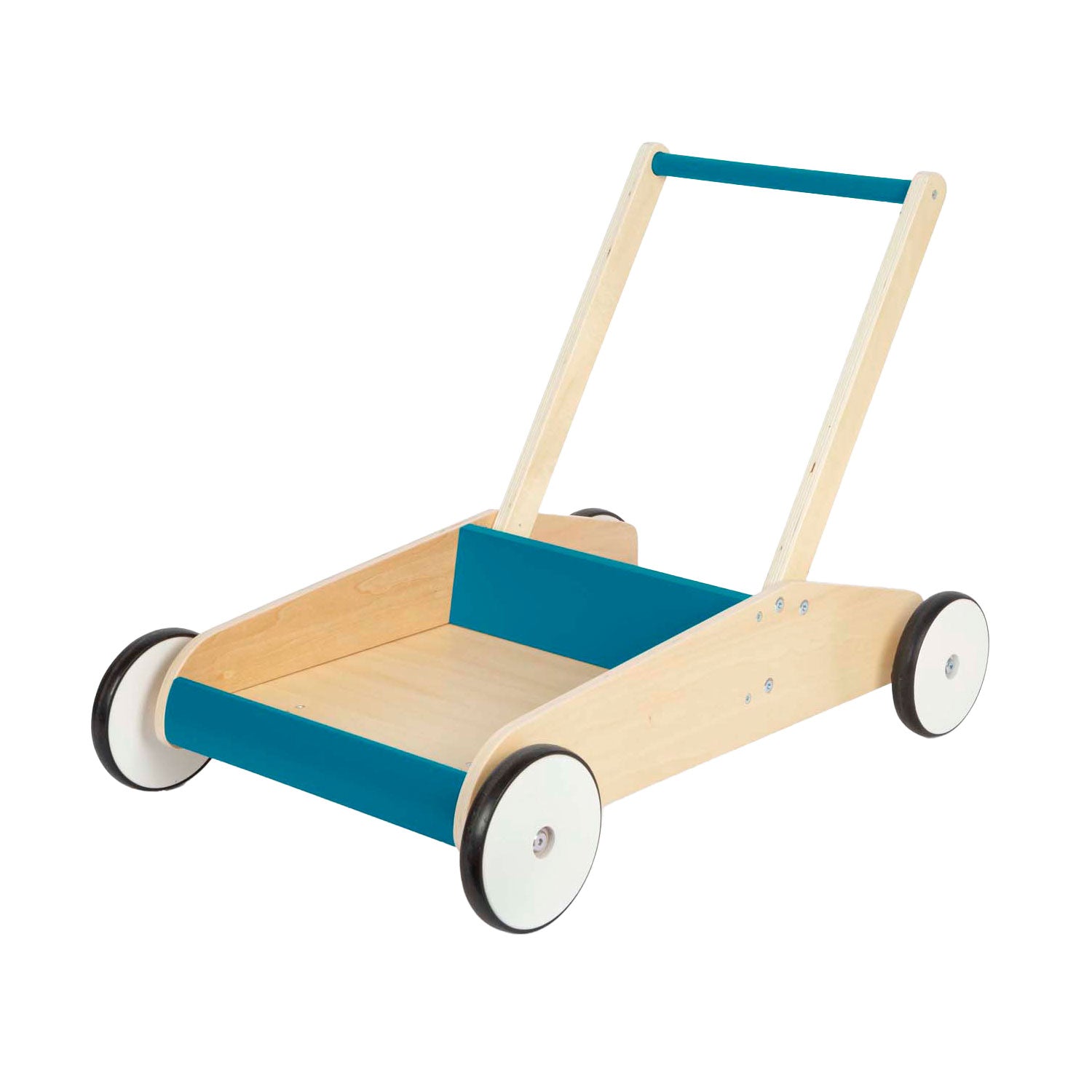 Small foot - houten loopwagen benzine blauw