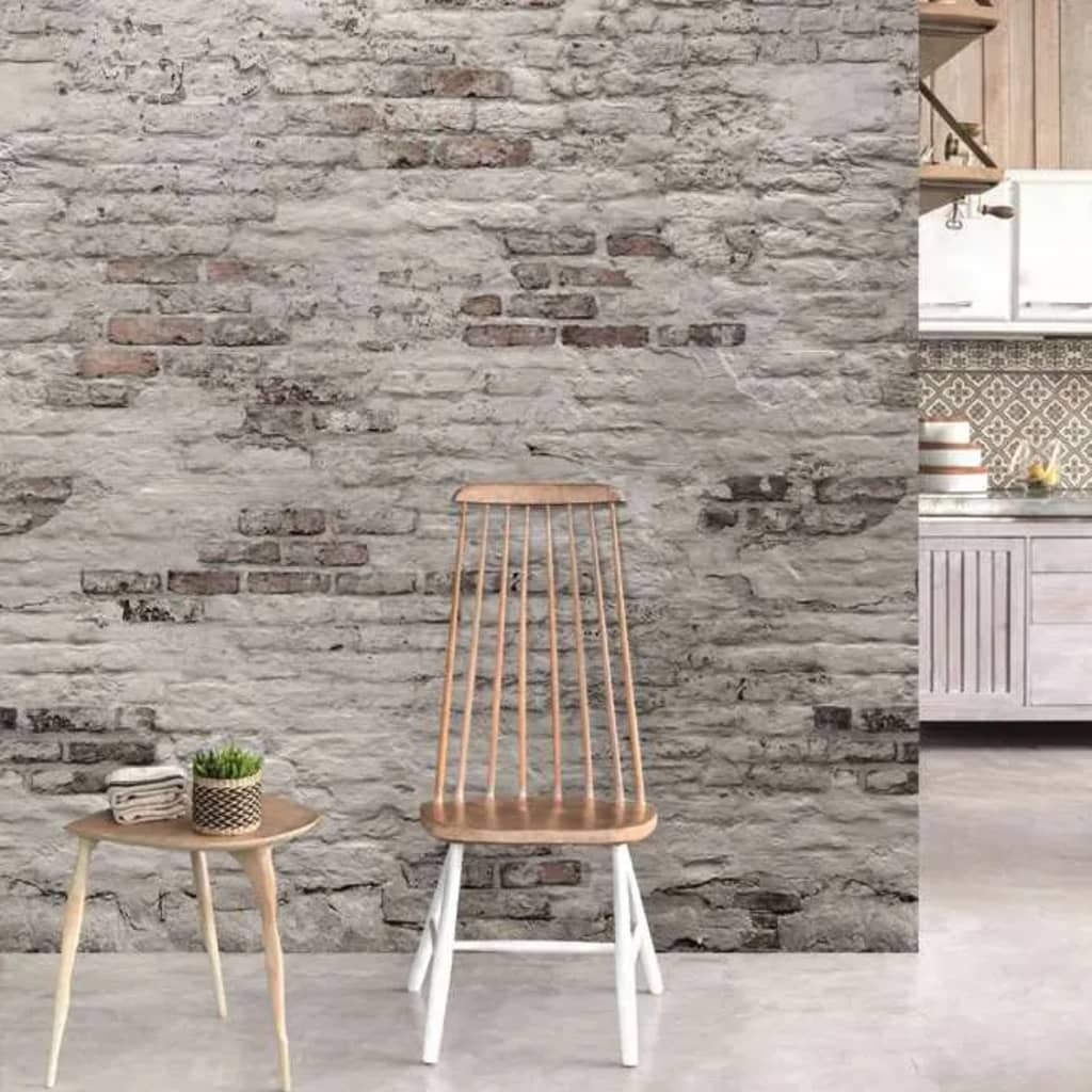 Dutch wallcoverings fotobehang oude bakstenen muur grijs