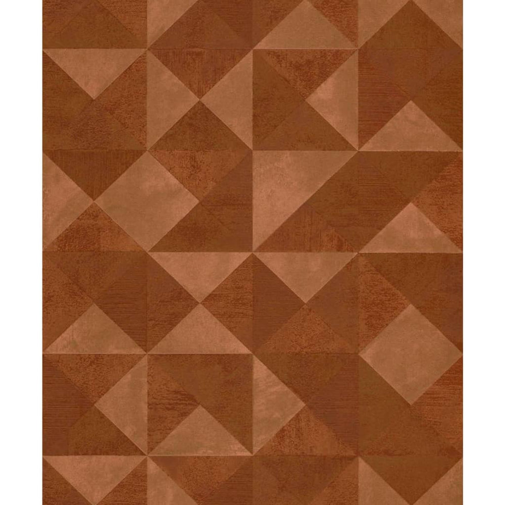 Noordwand behang topchique grafische vormen facet metallic oranje
