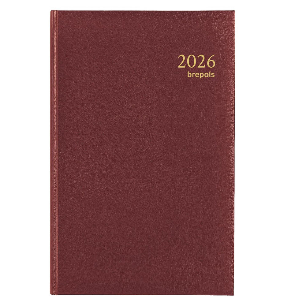 Brepols agenda saturnus 1 dag 2026 lima rood