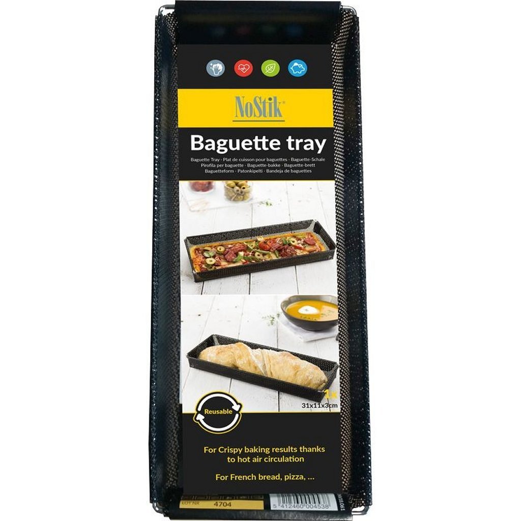 Nostik Nostik Stokbroodbakje 31x11x3 cm Zwart