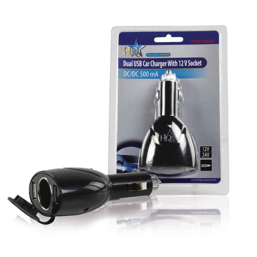 Hoofdkantoor p. sup. usb202 dubbele usb autolader met 12 v aansluiting