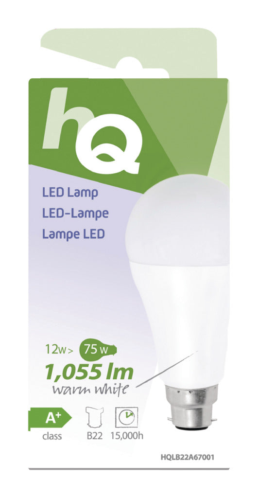 Hq lb22a67001 a67 b22 12w (75w) ledlamp