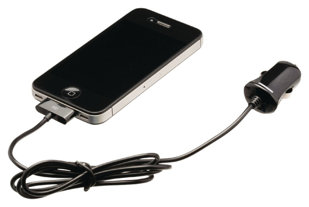 Valueline vlmp39890b10 30-pins autolader 30-pins dock male - 12v-autoaansluiting 1,00 m zwart 2.1a