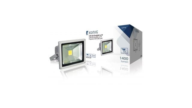 K ouml;nig könig knledfl20w led bouwlamp 20w 1400lm klasse ii
