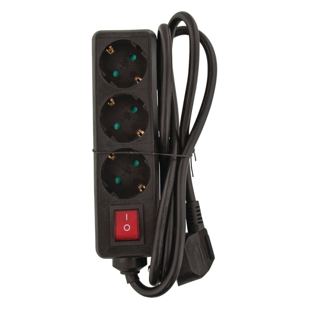 Valueline vles315f002bl stekkerdoos 3-wegs zwart