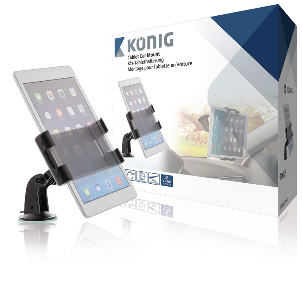 K ouml;nig knm-fctm11 tablet autohouder 360 graden; draai- en kantelbaar 0,7 kg