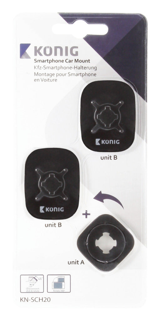 K ouml;nig kn-sch20 smartphone autohouder 360 graden; uitgestrekt