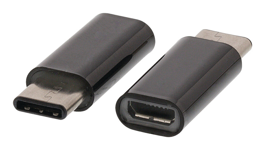 Valueline vlcp60910b usb 2.0-adapter usb-c mannelijk - usb micro-b vrouwelijk zwart