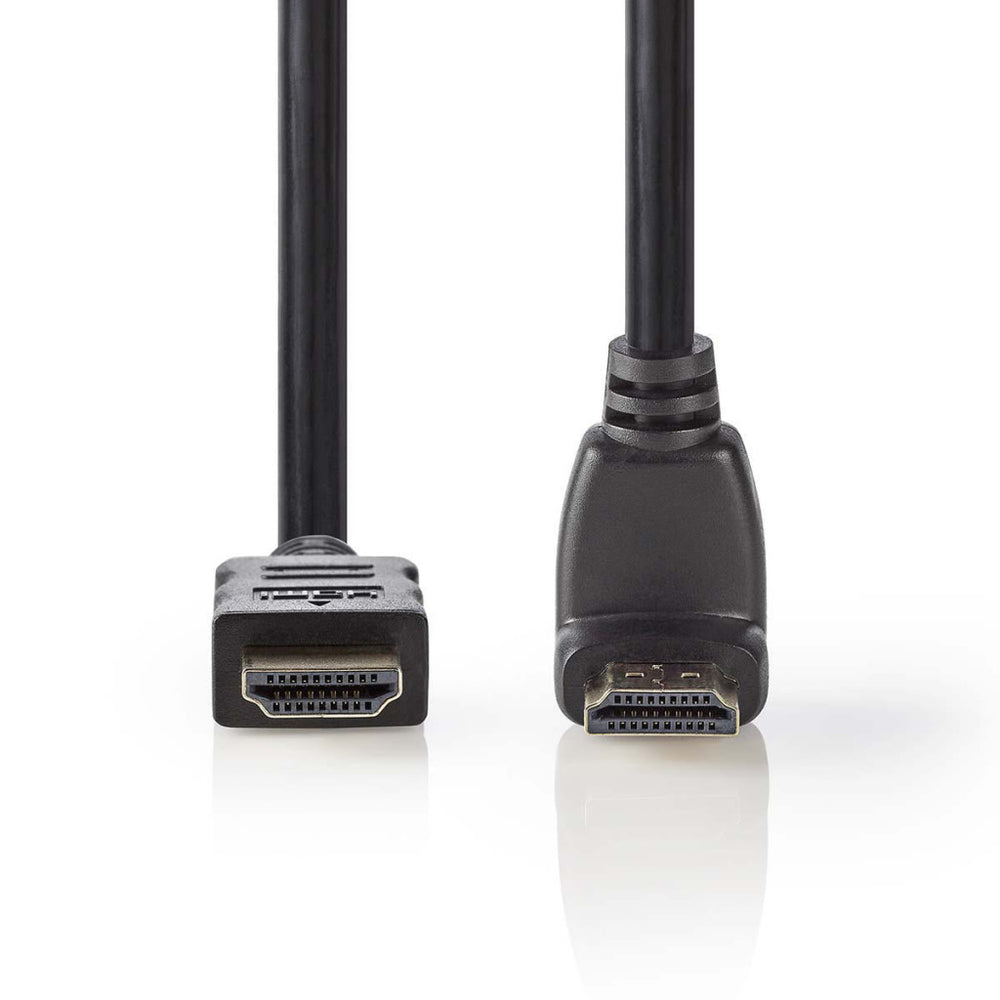 Nedis cvgp34200bk15 hoge snelheid hdmi-kabel met ethernet hdmi-connector - hdmi-connector 90° haaks 1,5 m zwart