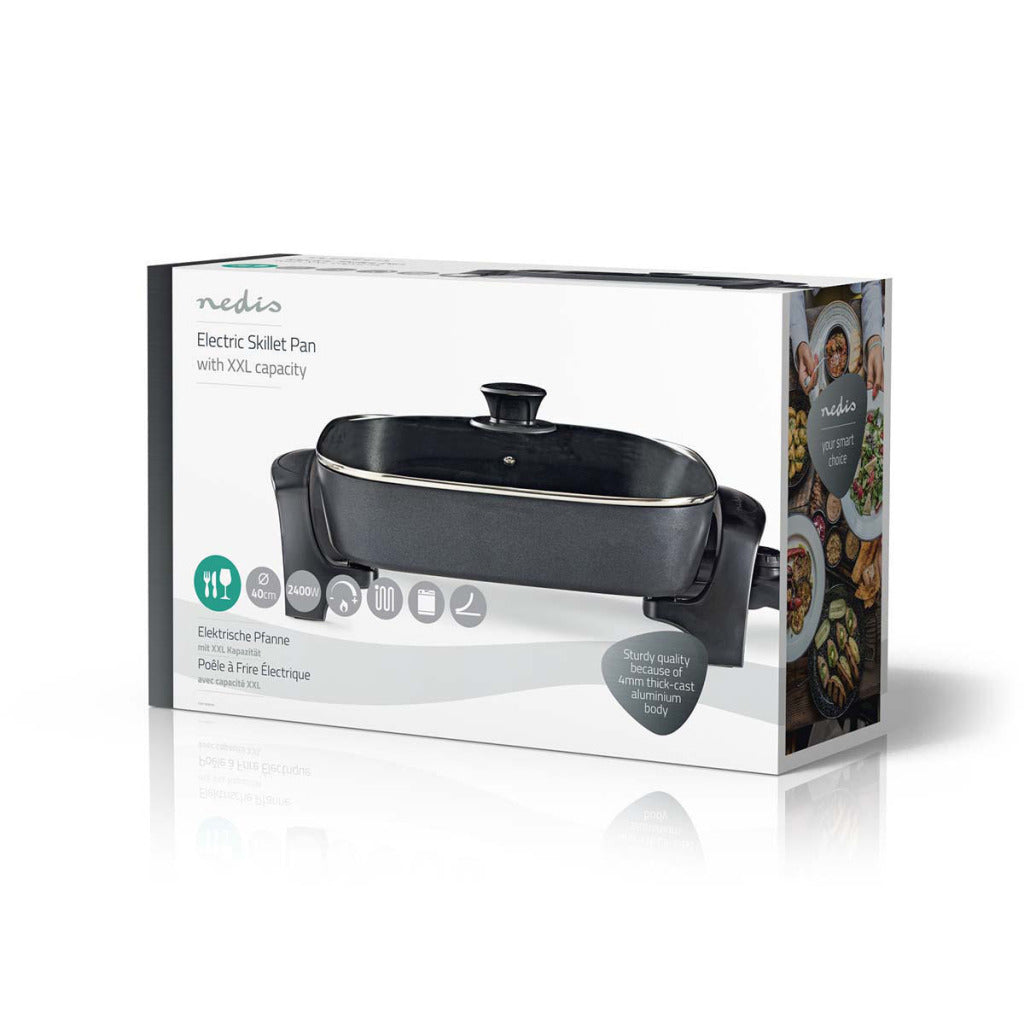 Nedis fcsp110ebk40 elektrische hapjespan 40 cm dik ingebouwde aluminium behuizing