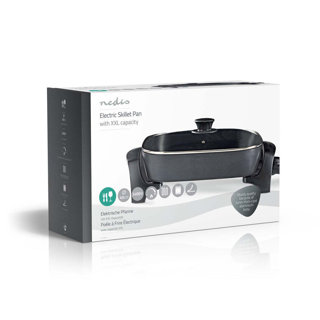 Nedis fcsp110ebk40 elektrische hapjespan 40 cm dik ingebouwde aluminium behuizing