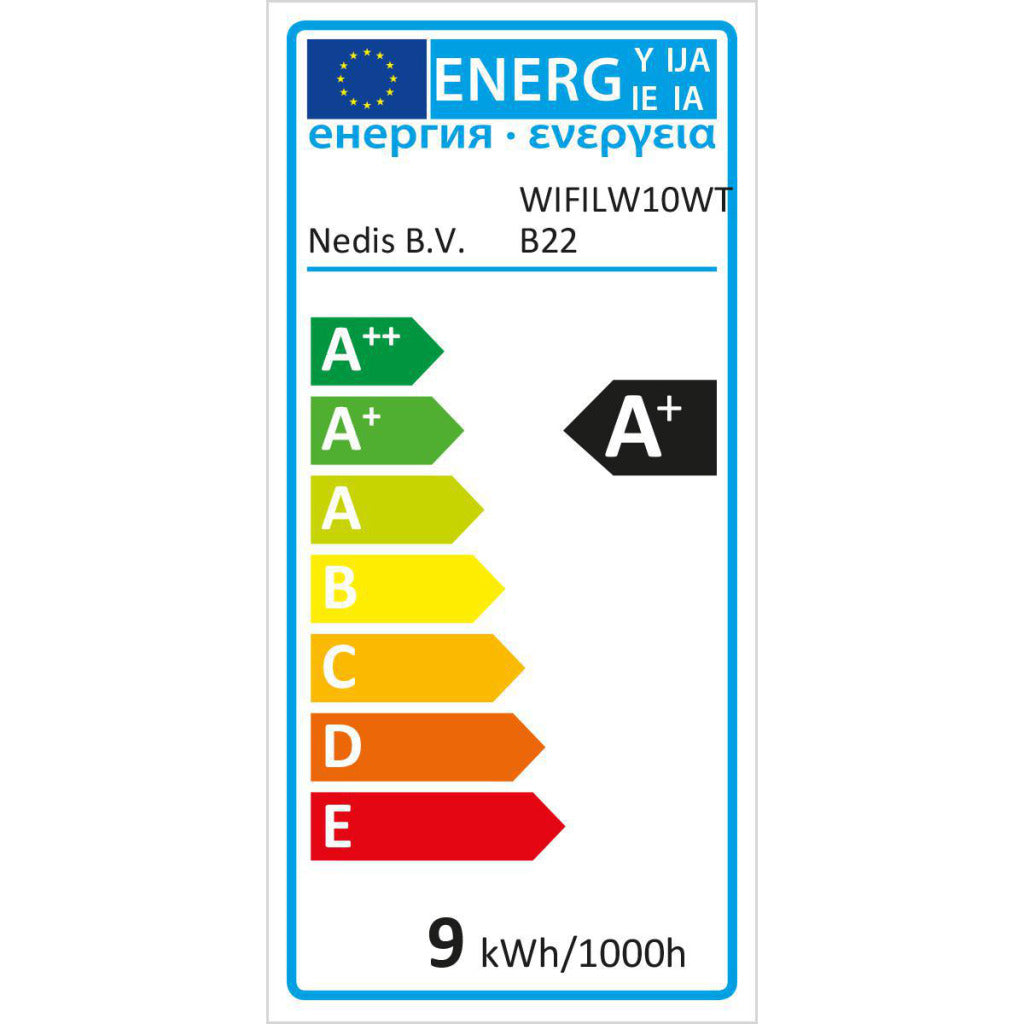 Nedis wifilw10wtb22 wifi slanke ledlamp warm tot koud wit b22