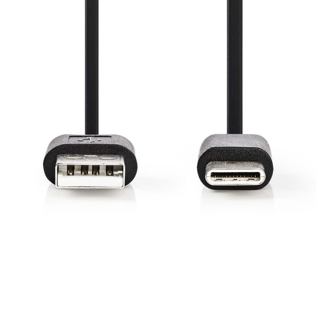 Nedis ccgp60600bk01 usb 2.0-kabel type-c mannelijk - a mannelijk 0,1 m zwart