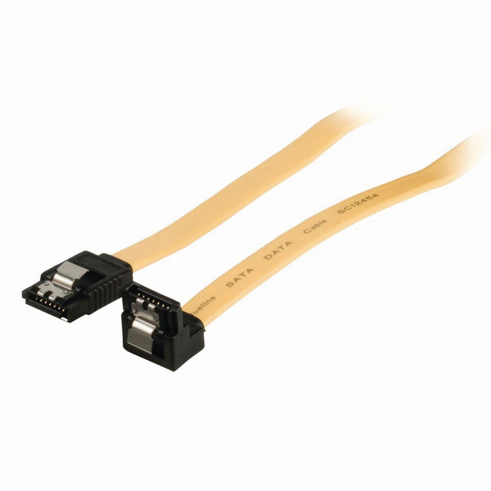 Nedis ccgp73255ye05 datakabel sata 6 gb s sata 7-pins vrouwelijk met vergrendeling - sata 7-pins vrouwelijk 90 graden; gehoekt met vergrendeling 0,5 m geel