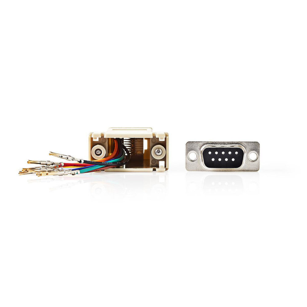 Nedis CCGP52820IV D-sub-adapter D-sub 9-pins vrouwelijk Rj45 (8p8c) vrouwelijk Ivoor
