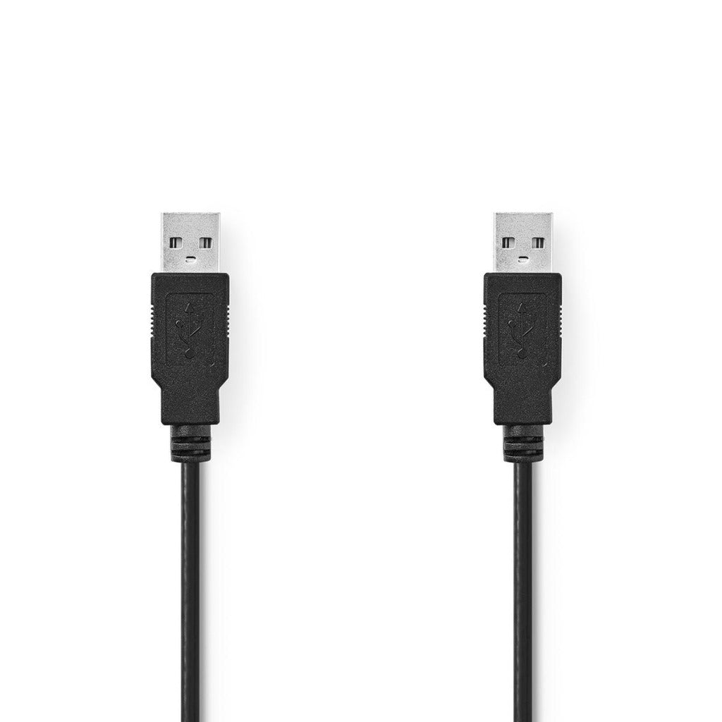 Nedis CCGT60000BK20 Kabel USB 2.0 A Male A Male 2,0 M Zwart