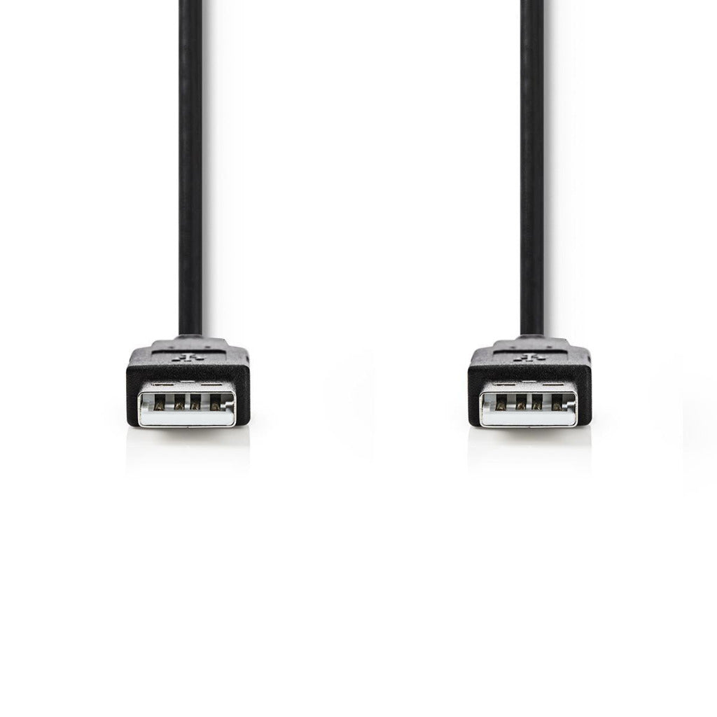 Nedis CCGT60000BK20 Kabel USB 2.0 A Male A Male 2,0 M Zwart