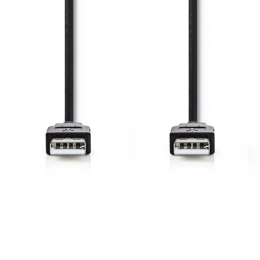 Nedis CCGT60000BK20 Kabel USB 2.0 A Male A Male 2,0 M Zwart