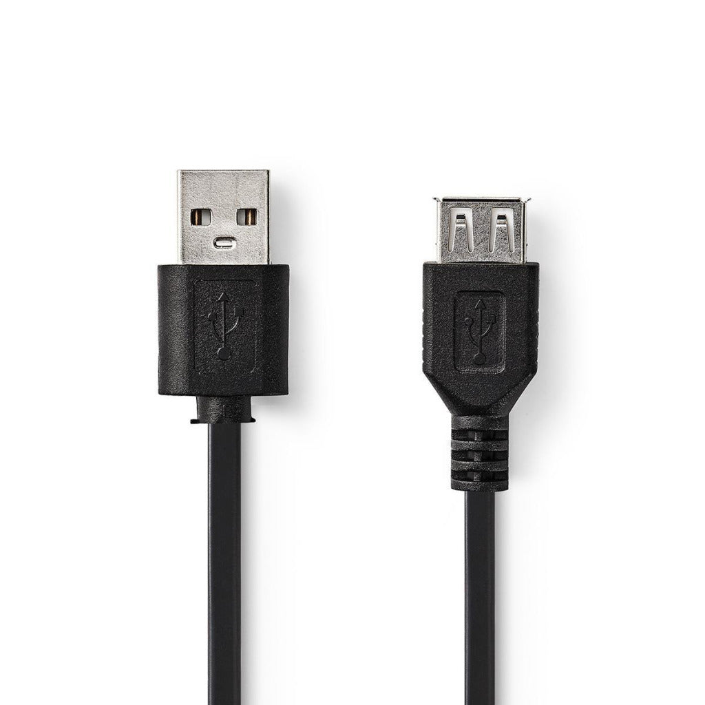 Nedis ccgt60010bk10 kabel usb 2.0 a mannelijk - usb a vrouwelijk 1,0 m zwart