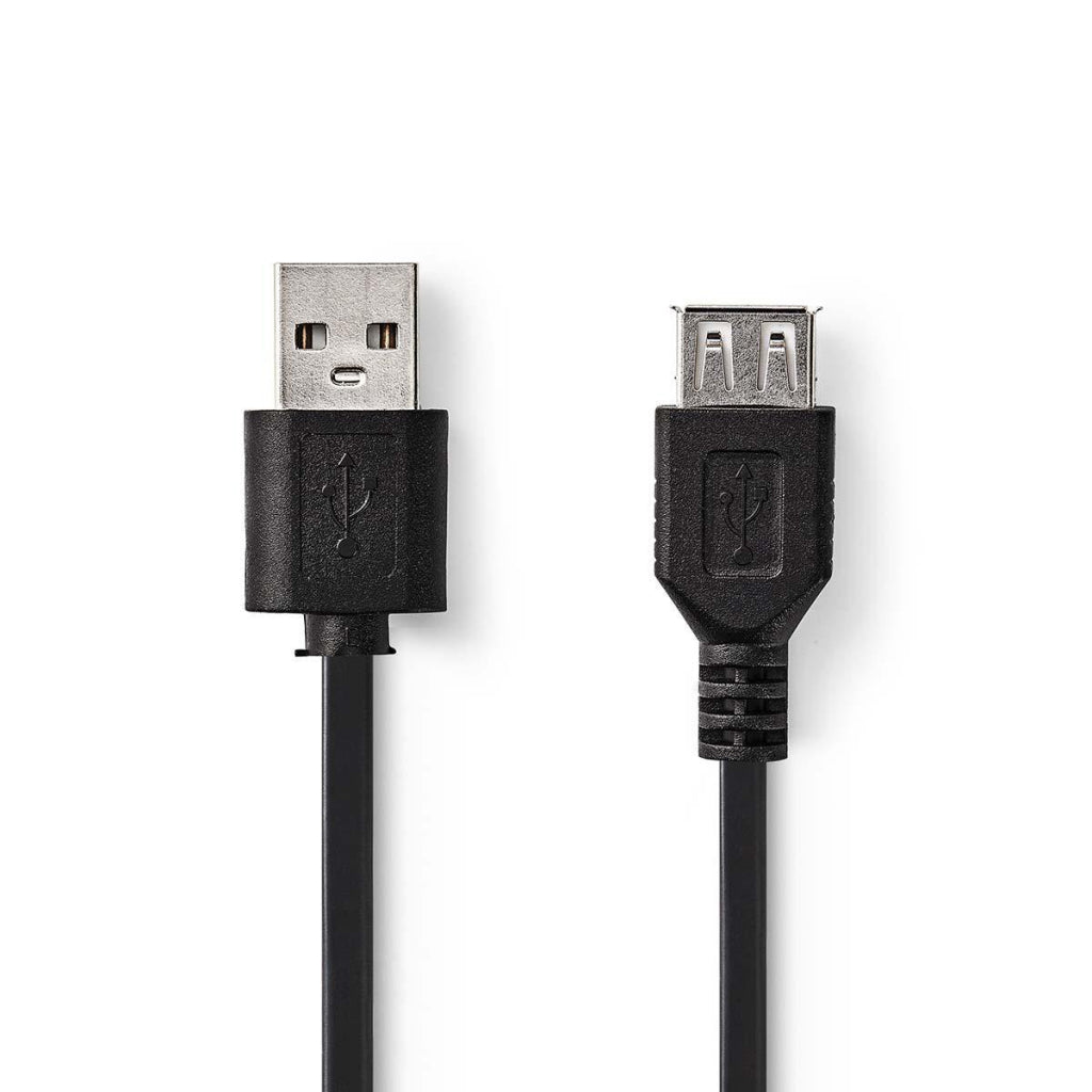 Nedis ccgt60010bk30 kabel usb 2.0 a mannelijk - usb a vrouwelijk 3,0 m zwart