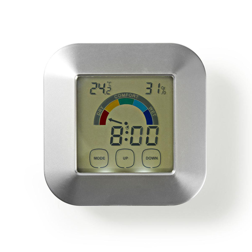 Nedis katr105si hygrometer temperatuurmeter tijd touchscreen