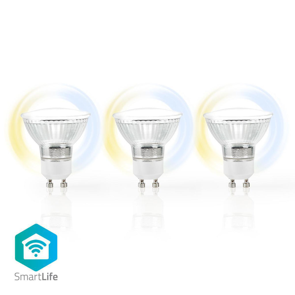 Nedis wifilw30crgu10 wifi smart led-lamp warm tot koel met gu10 3-pack