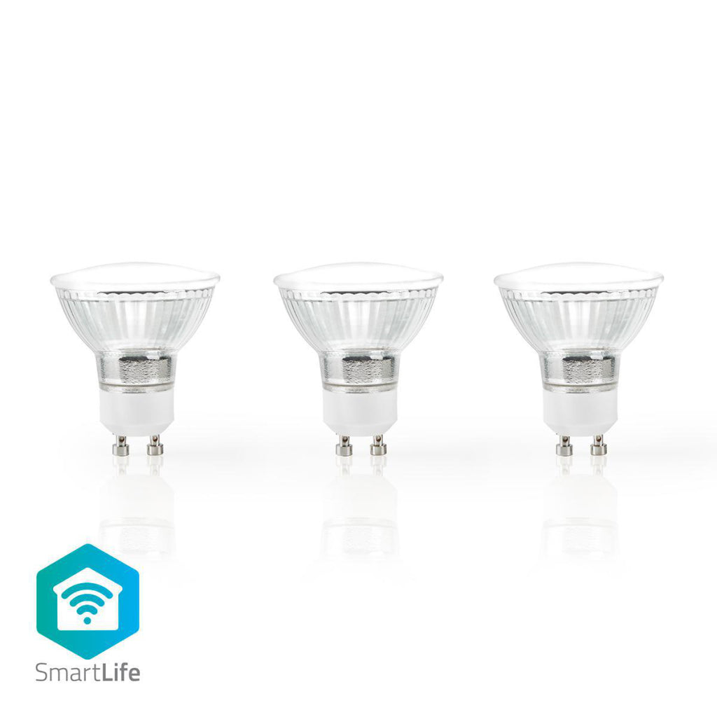 Nedis wifilw31crgu10 wifi smart led-lamp warm wit gu10 3-pack