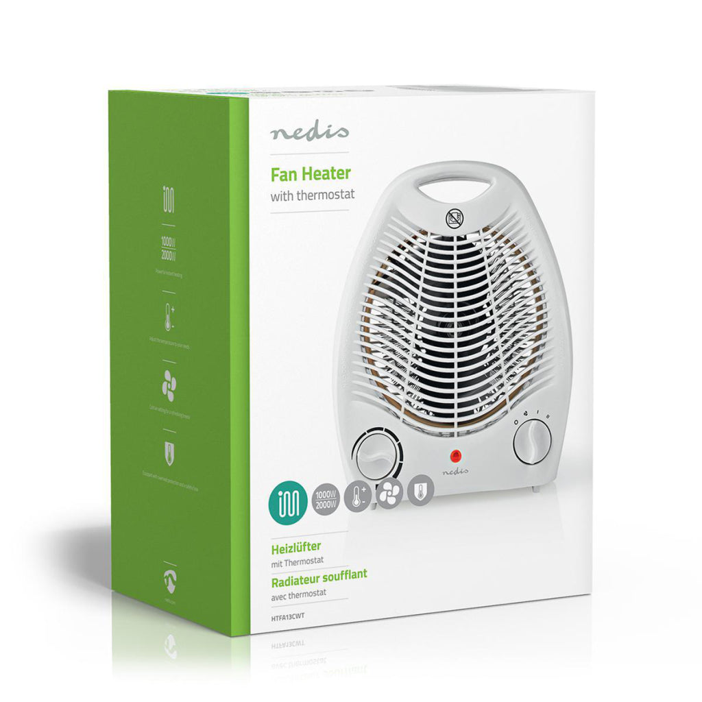 Nedis htfa13cwt ventilatorkachel 2000w thermostaat
