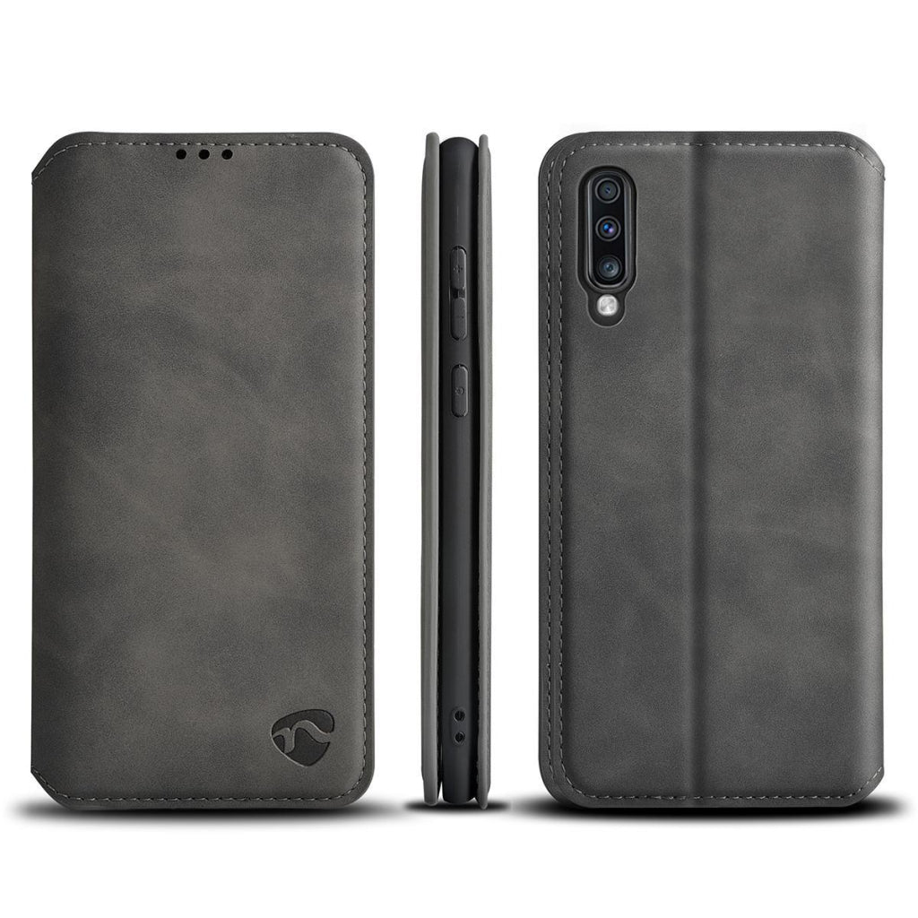 Nedis ssw10021bk zachte portemonnee boek voor samsung galaxy a50 zwart