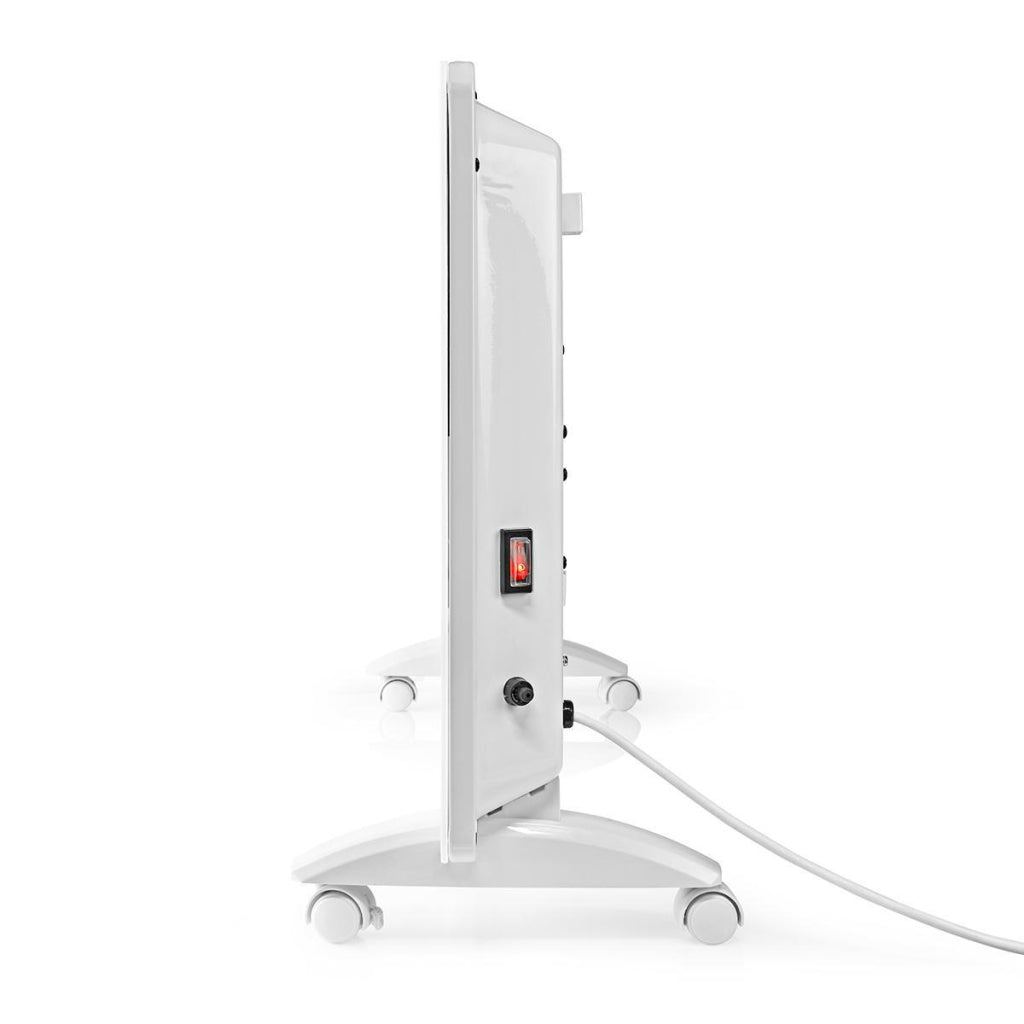 Nedis wifihtpl20fwt slanke convectorkachel met wifi thermostaat glazen frontpaneel 2000 w wit