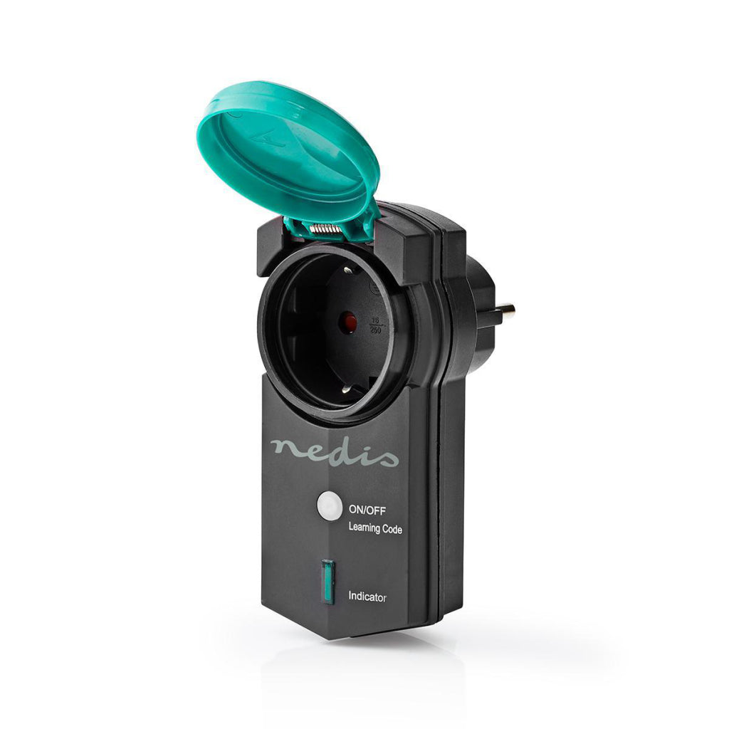 Nedis rfpom120fbk rf slimme stekker outdoor ip44 aan uit rf mesh range extender schuko type f 3680 w