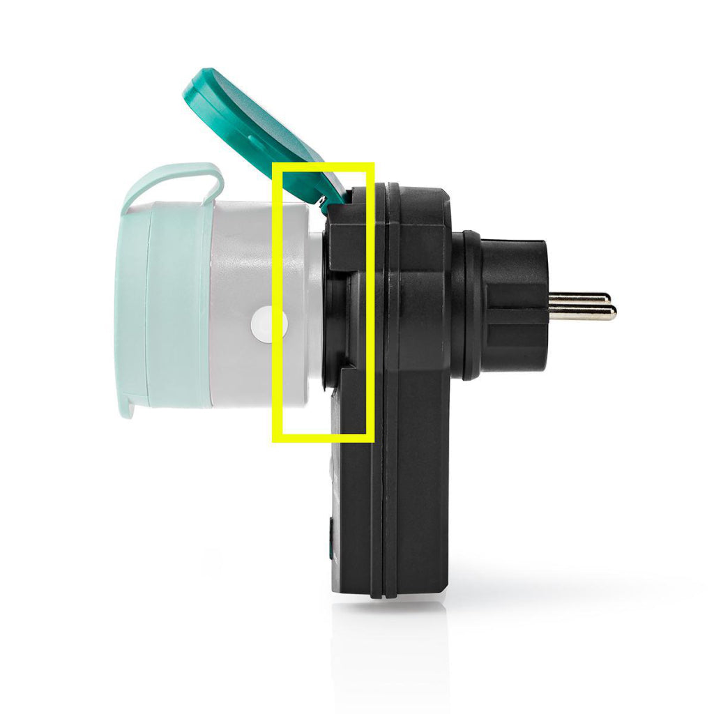 Nedis rfpom120fbk rf slimme stekker outdoor ip44 aan uit rf mesh range extender schuko type f 3680 w