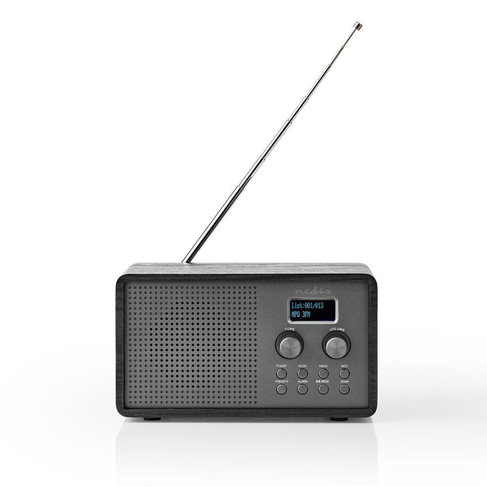 Nedis rddb5110bk dab+ radio 4,5 w fm klok wekkerfunctie zwart