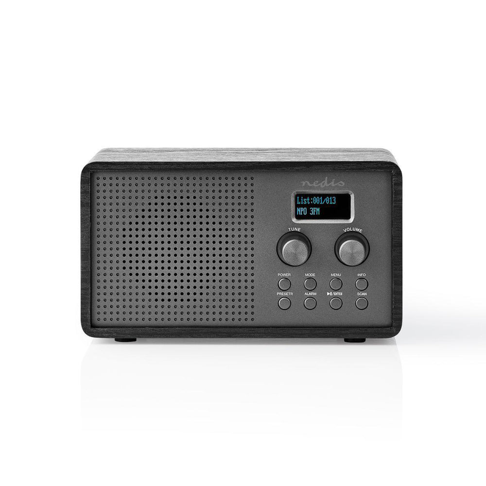 Nedis rddb5110bk dab+ radio 4,5 w fm klok wekkerfunctie zwart