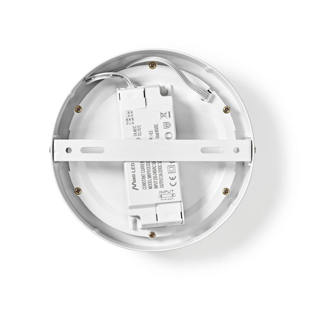 Nedis WIFILAW10WT Wifi Plafondlamp Rond Diameter 17 Cm Warm Tot Koel Wit 800 Lm 12 W Slank Design Aluminium
