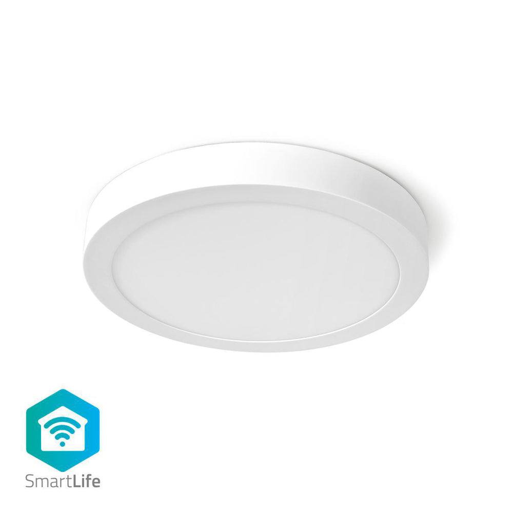 Nedis wifilaw20wt wifi slimme plafondlamp rond oslash; 30 cm warm tot koel met 1200 lm 18 w slank design aluminium
