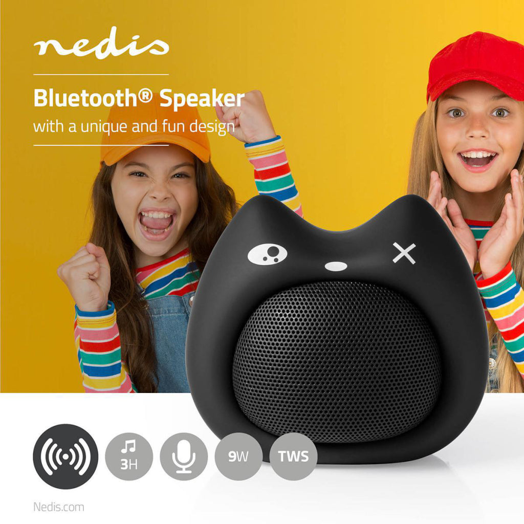 Nedis SPBT4110BK Animaticks Bluetooth-luidspreker 3 Uur Speeltijd Handsfree Bellen Kelly Kitten