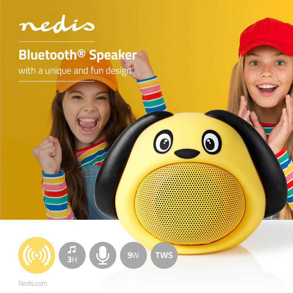 Nedis SPBT4110YW Animaticks Bluetooth-luidspreker 3 uur Speeltijd Handsfree Bellen Dusty Dog