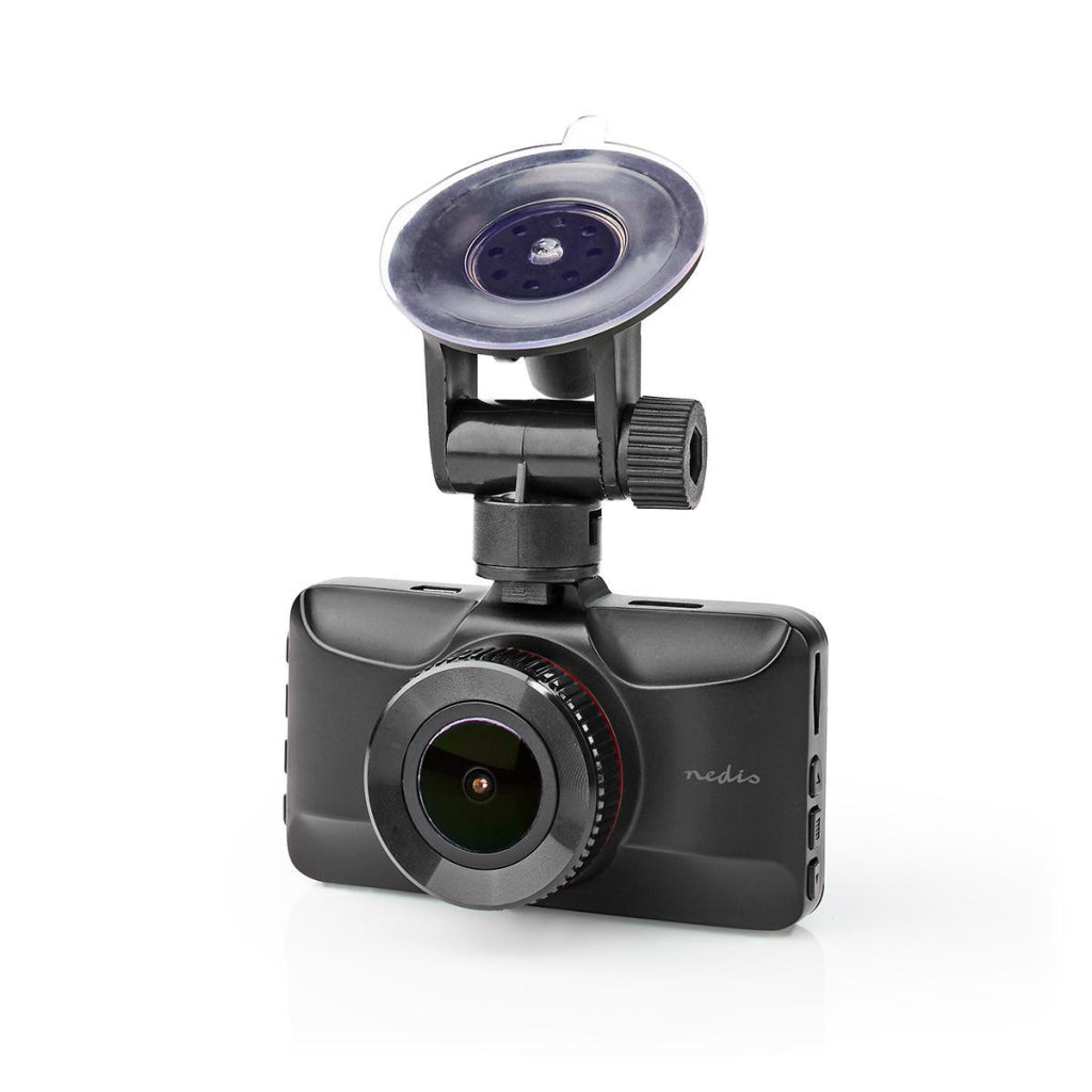 Nedis DCAM15BK Dashcam Full Hd 1080 P 1 Ch 3,0 Inch Kijkhoek Bestelwagen 120 graden; Metalen Behuizing