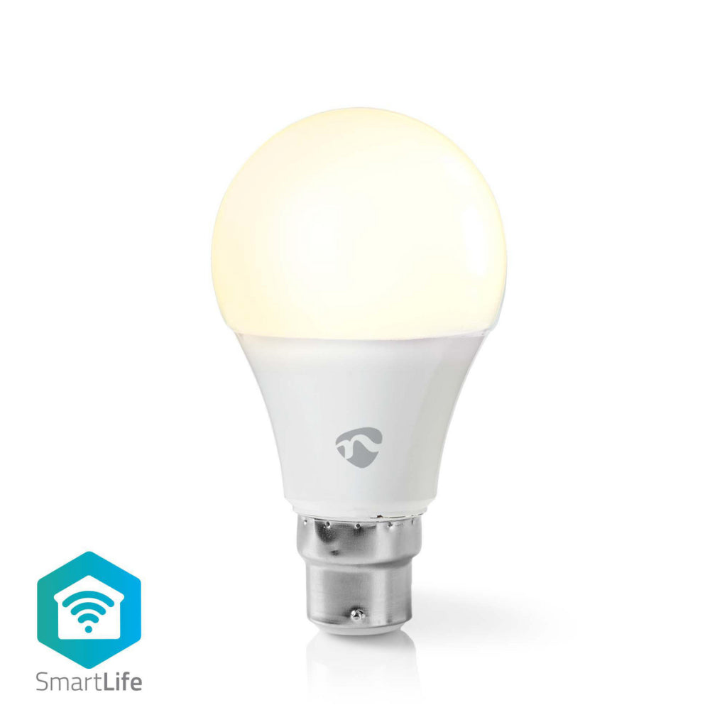 Nedis wifilw12wtb22 smartlife ledlamp wifi b22 800 lm 9w warm wit 2700k energieklasse: a+ android trade; ios a60