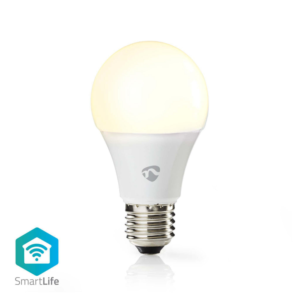 Nedis WIFILW12WTE27 Smartlife Ledlamp Wi-Fi E27 800 Lm 9 W Warm Wit 2700 K Energieklasse: A+ Android-systeem; iOS Diameter: 60 mm A60