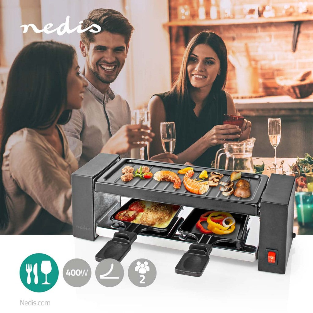 Nedis FCRA210FBK2 Raclettegrill voor 2 personen