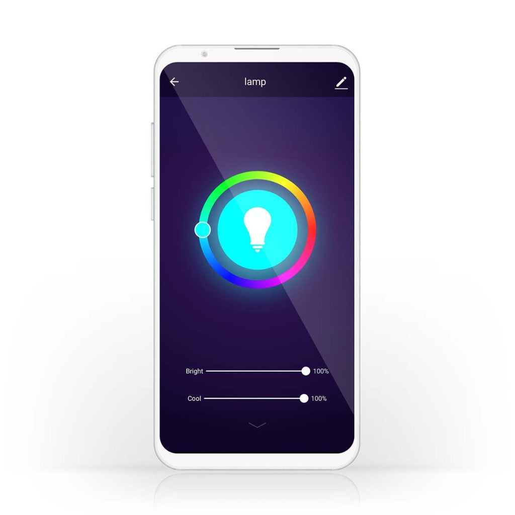 Nedis wifilrc10e27 smartlife multicolor lamp wifi e27 806 lm 9w rgb warm tot koel wit android trade; ios peer