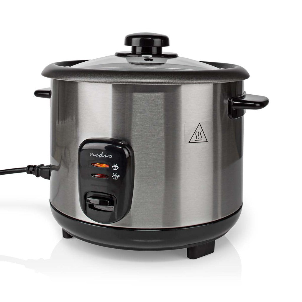 Nedis karc115al rijstkoker 1,5l 500w zilver